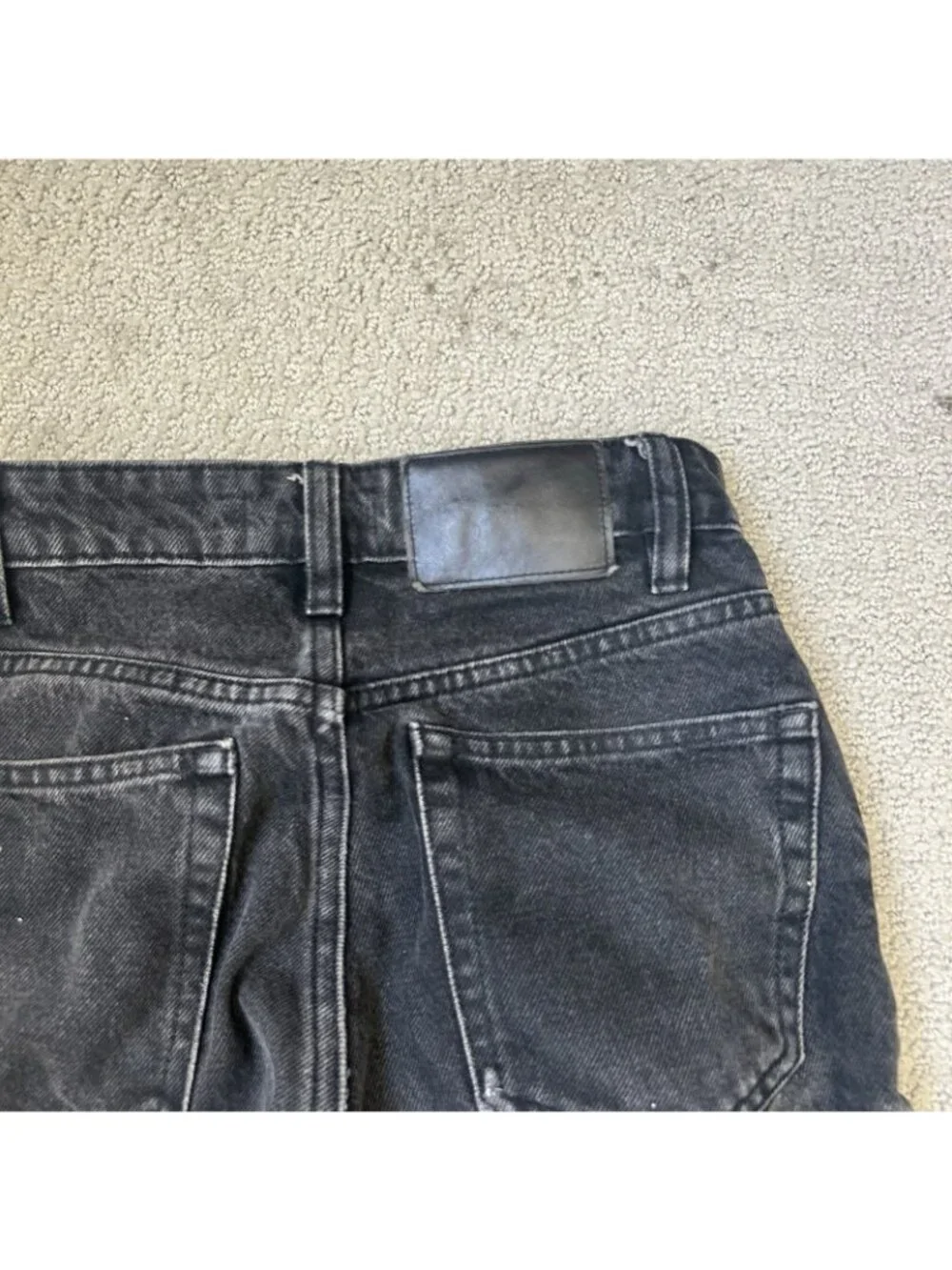 Zara Womens Skinny Jeans Black Stretch Denim High Rise Button Fly Size 00